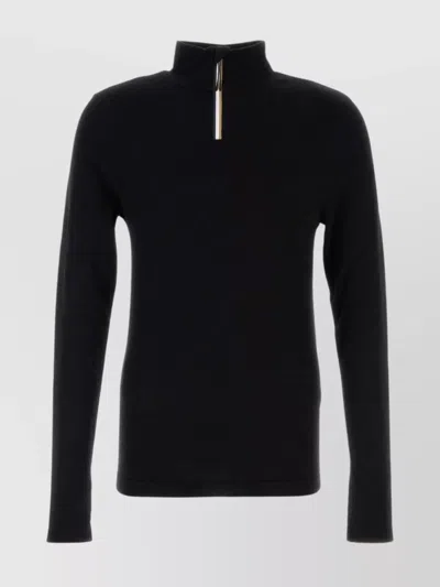 HUGO BOSS STRETCH WOOL BLEND HIGH COLLAR T-SHIRT