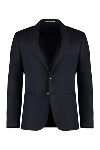 Hugo Boss Stretch Wool Three-pieces Suit In 404