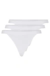Hugo Boss String Briefs In Stretch Modal With Logo Waistband In White