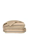 Hugo Boss Stripe-detail Bedding Set In Brown