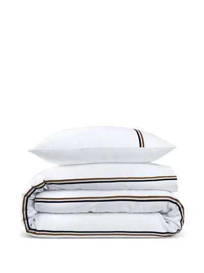 Hugo Boss Stripe-detail Bedding Set In Multi
