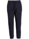 Hugo Boss Stripe-detail Drawstring Track Pants In Blue