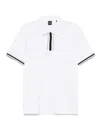Hugo Boss Contrast Tipping Polo Shirt In White