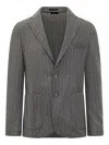 Hugo Boss Striped Blazer In Gray