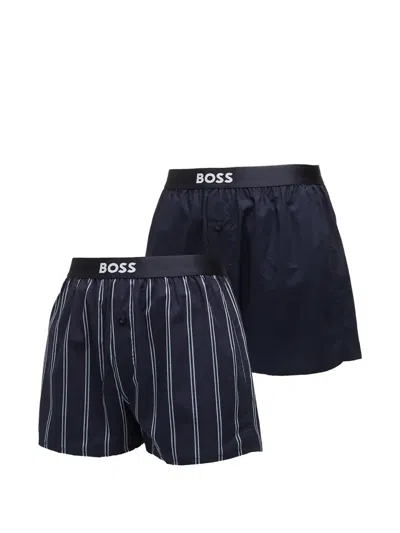Hugo Boss Striped Boxer Shorts In Multi