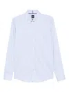 Hugo Boss Striped Buttoned Shirt In Blue