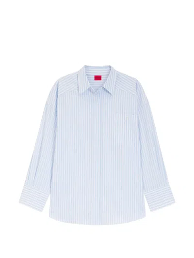 Hugo Boss Striped Chest-pocket Shirt In Multi