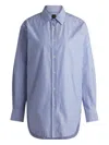 Hugo Boss Striped Cotton-blend Shirt In Blue