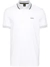 Hugo Boss Logo-print Polo Shirt In White