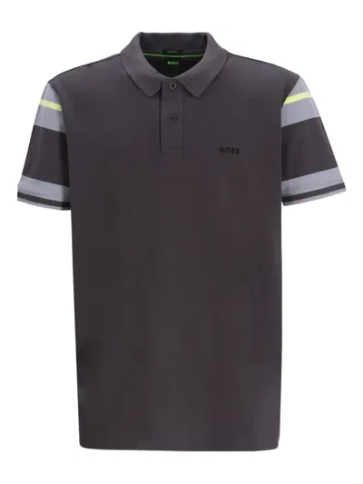 Hugo Boss Striped-detail Polo Shirt In Multi