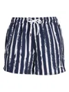Hugo Boss Gestreifte Shorts Mit Kordelzug In Multi