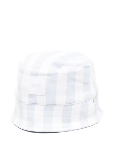 Hugo Boss Babies' Striped Hat In White