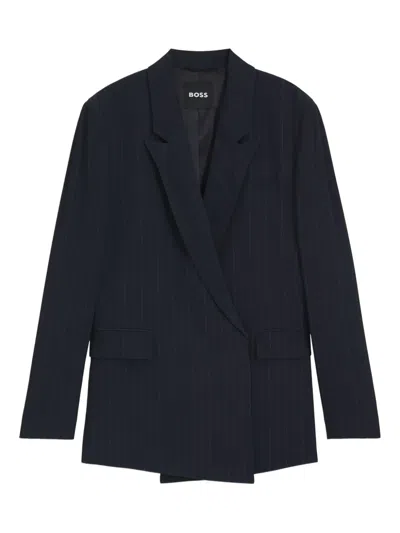 Hugo Boss Striped Jacket In Blue