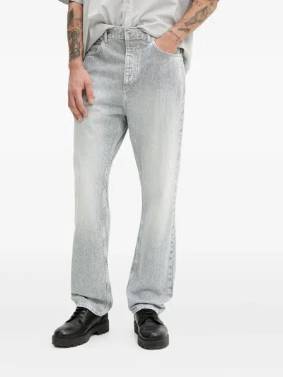 Hugo Boss Striped Jeans In Gray