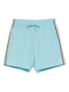 Hugo Boss Boss Stripe Shell Swim Shorts In Blue