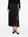 Hugo Boss Boss Fatrina Pleated Midi Skirt In Black
