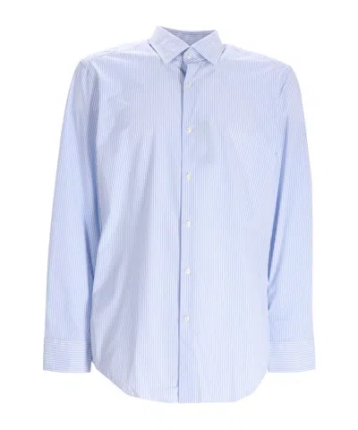 Hugo Boss Striped Shirt In Blue