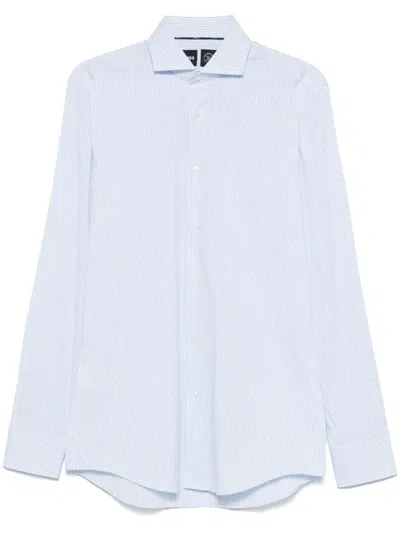 Hugo Boss Striped Shirt In Blue