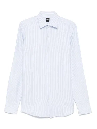 Hugo Boss Striped Shirt In Blue
