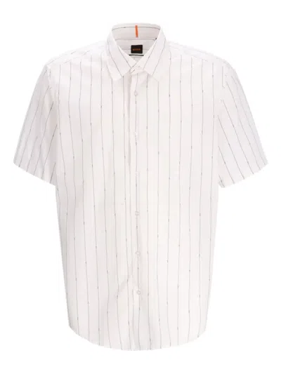 Hugo Boss Striped Shirt In White