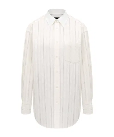 Hugo Boss Striped Shirt In White