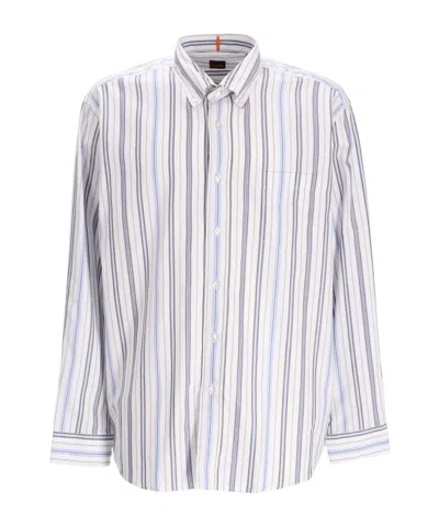 Hugo Boss Striped Shirt In White