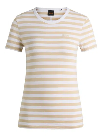 Hugo Boss Striped Short-sleeve T-shirt In Multi
