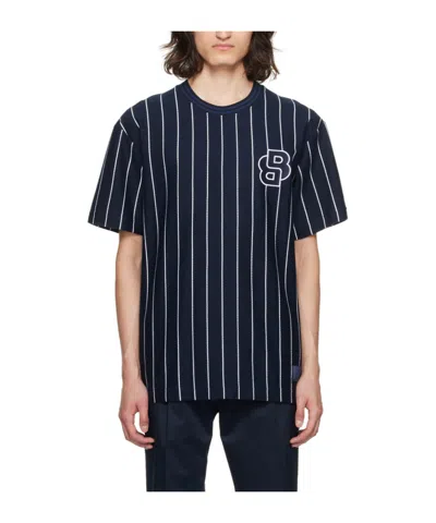 Hugo Boss Striped Short-sleeved T-shirt In Black