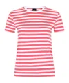 Hugo Boss Striped Short-sleeved T-shirt In Pink