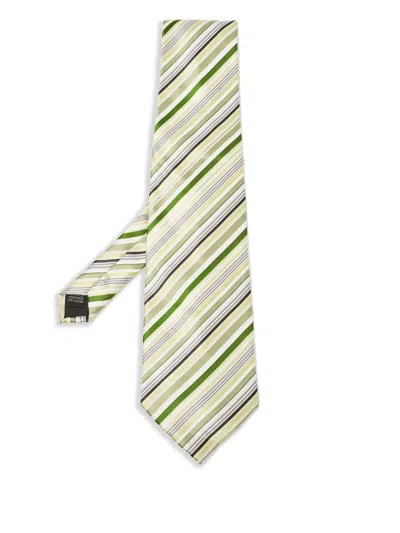 Pre-owned Hugo Boss Striped Silk Tie