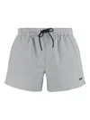 Hugo Boss Swim Shorts In Striped Seersucker Fabric In Blue