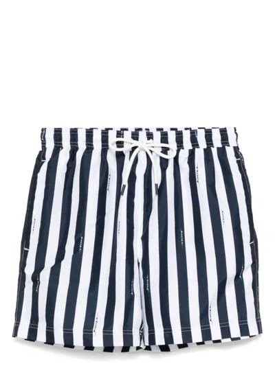 HUGO BOSS STRIPED SWIM SHORTS