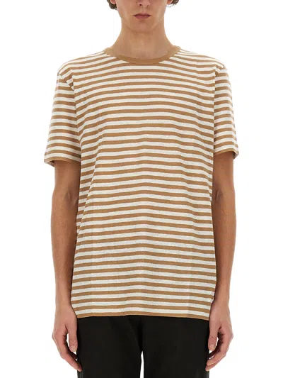 Hugo Boss Boss Striped T Shirt In Animal Print