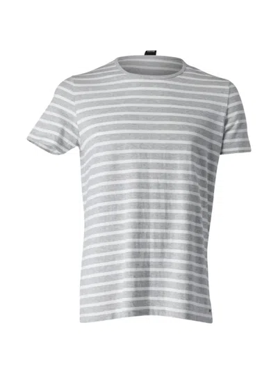 Pre-owned Hugo Boss Striped T-shirt In Gray