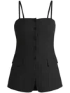 Hugo Boss Regular-fit Tailored Vest In Pinstripe Stretch Fabric In Grau