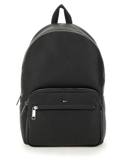 Hugo Boss Structured Black Backpack With Subtle Logo Detail