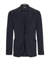Hugo Boss Structured Formal Jacket In Blue