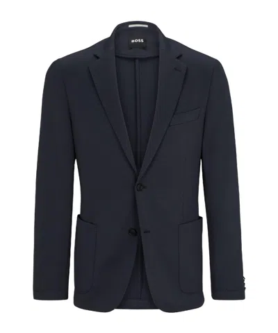 Hugo Boss Structured Formal Jacket In Blue