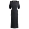 Hugo Boss Boss Etanah Wavy Stripe Sweater Dress In Monochrome Honeycomb Structure