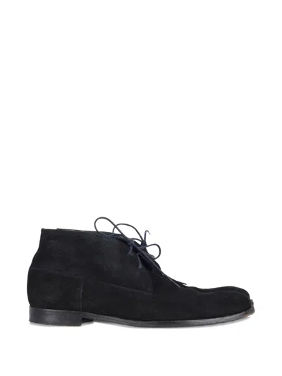 Pre-owned Hugo Boss Suede Ankle Boots In Black