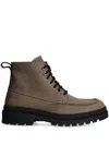 Hugo Boss Boss Selected By Beckham Leather Half Boots In Brown