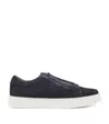Hugo Boss Gary Lace-up Leather Sneakers In Blue