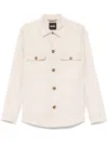 Hugo Boss Relaxed-fit Shirt-style Jacket In Pure Cotton In 中性色