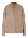 Hugo Boss Blazer Jacket Elasticated Cuffs Hem Pockets In Brown