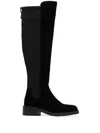 Hugo Boss Knee-high Boots In Suede In 黑色