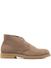 Hugo Boss Suede Lace-up Boots In Brown