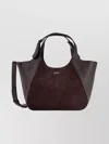 Hugo Boss Suede Leather Shoulder Bag And Handles