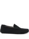 Hugo Boss Suede Loafers In Black