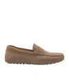 Hugo Boss Portuguese-crafted Moccasin Loafers In Suede With Penny Trim In Neutral