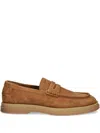 Hugo Boss Suede Loafers In Animal Print